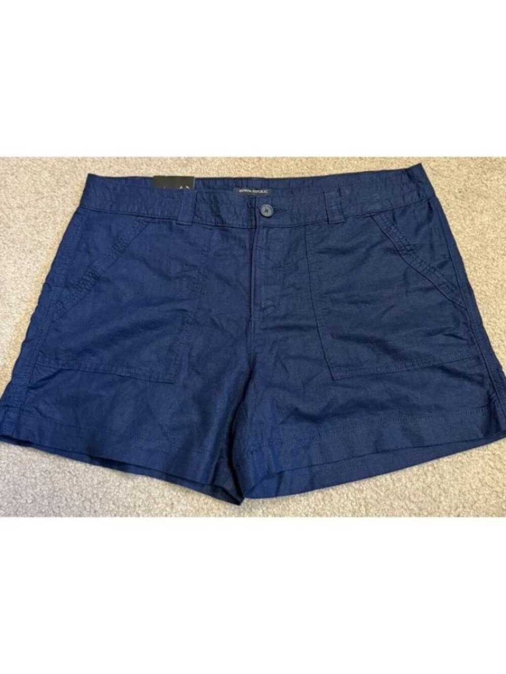 Banana Republic 4 1/2" Inseam Shorts Womens 12 Navy Stretch Casual NEW NWT